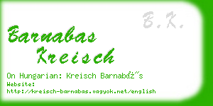 barnabas kreisch business card